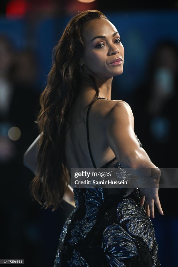 Zoe Saldana attends the "Avatar: The Way Of Water" World Premiere at
