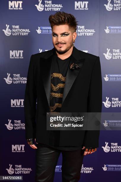 Adam Lambert attends The National Lottery's Big Bash to celebrate 2022's entertainment packed year at OVO Arena Wembley on December 06, 2022 in...