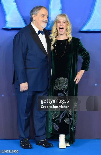 Producer Jon Landau and Julie Landau attend the "Avatar: The Way of Water" world premiere at the Odeon Luxe Leicester Square on December 06, 2022 in...