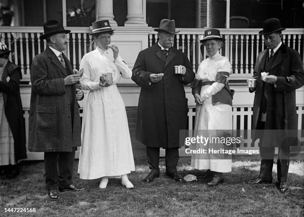 Red Cross Luncheon On General Scott's Lawn - Unidentified; Boardman; Taft; Mrs. Scott; Davison, 1917. Creator: Harris & Ewing.