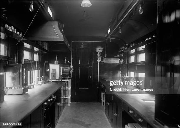 Red Cross, American - Sanitary Railroad Car, 1917. Creator: Harris & Ewing.