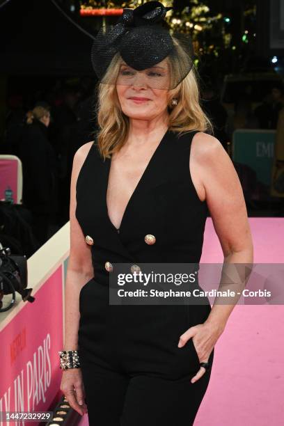 Kim Cattrall attends the "Emily In Paris" by Netflix - Season 3 World Premiere at Theatre Des Champs Elysees on December 06, 2022 in Paris, France.