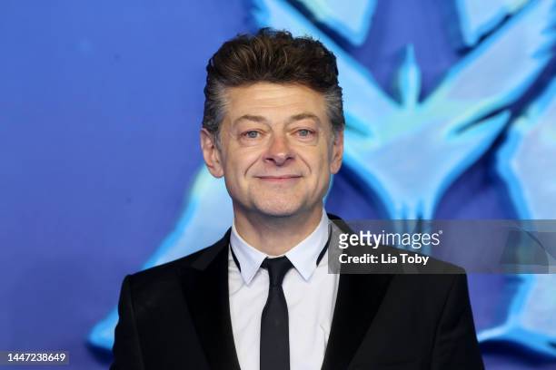 Andy Serkis attends the "Avatar: The Way Of Water" world premiere at Odeon Luxe Leicester Square on December 06, 2022 in London, England.