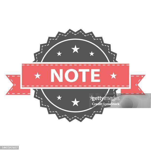 note stamp, seal. vector badge, icon template. illustration isolated on white background. - paper note icon stock illustrations