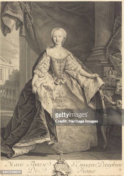 Marie Therese of Spain, Dauphine of France. Creator: Nicolas de Larmessin.