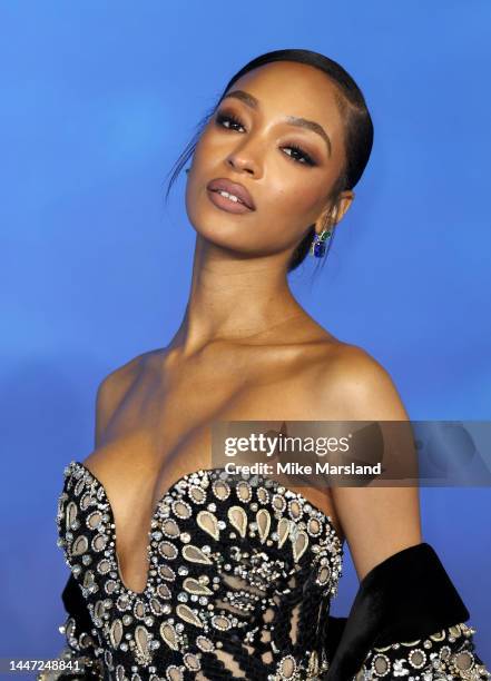 Jourdan Dunn attends the "Avatar: The Way Of Water" World Premiere at Odeon Luxe Leicester Square on December 06, 2022 in London, England.
