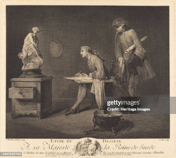 Etude du dessin , 1757. Creator: Jacques Philippe Le Bas.