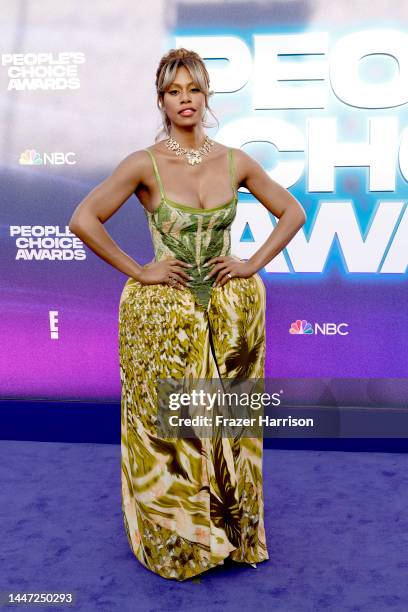 Laverne Cox attends the 2022 People's Choice Awards at Barker Hangar on December 06, 2022 in Santa Monica, California.