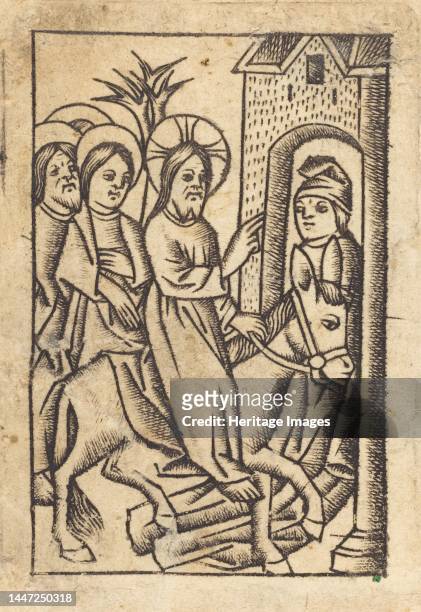 Christ's Entry into Jerusalem [left], c. 1450/1460. Creator: Master of St. Erasmus.