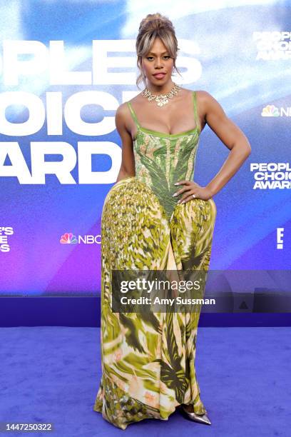 Laverne Cox attends the 2022 People's Choice Awards at Barker Hangar on December 06, 2022 in Santa Monica, California.