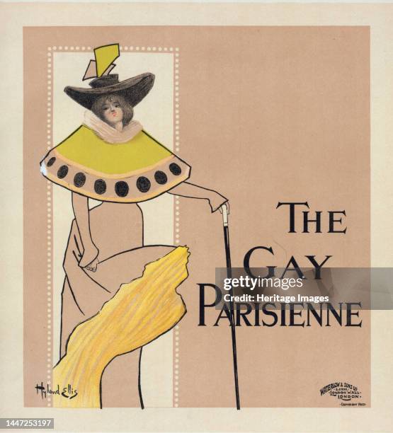 Affiche anglaise "The Gay Parisienne", c1897. [Publisher: Imprimerie Chaix; Place: Paris]. Creator: Hyland Ellis.