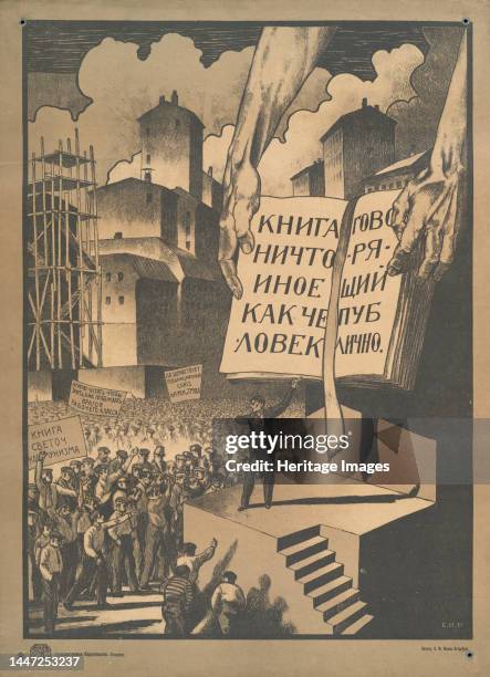 Book Is Nothing But a Man Speaking Publically, 1920 . [Publisher: Gosudarstvennoe Izd.; Place: Peterburg] Additional Title: Kniga nichto inoe kak...