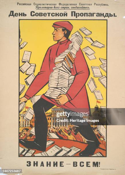 Day of Soviet Propaganda - Knowledge for All, 1919. [Publisher: Gosudarstvennoe Izd.; Place: Moscow] Additional Title: Den' Sovetskoi propagandy....