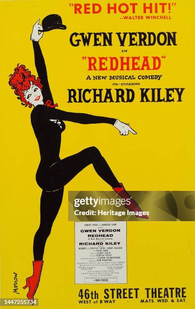 Poster for the Broadway stage production Redhead., 1959. Creator: Unknown.