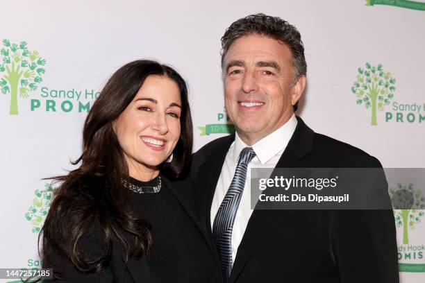 Emilia Fazzalari and Wyc Grousbeck attend the 2022 Sandy Hook Promise Benefit at The Ziegfeld Ballroom on December 06, 2022 in New York City.