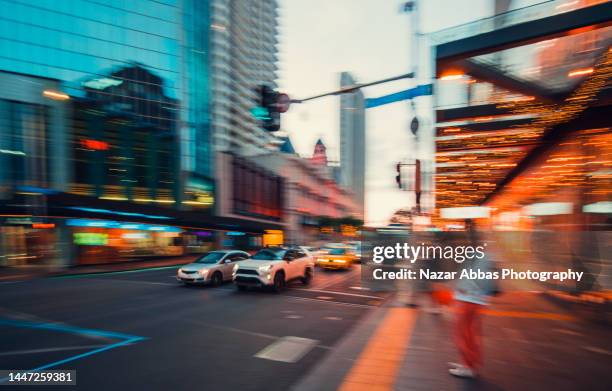 hybrid cars, concept of traffic, rush hour city. - auckland traffic stock pictures, royalty-free photos & images