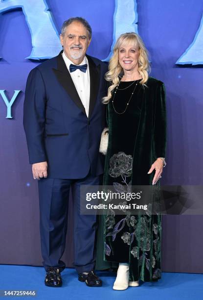 Producer Jon Landau and Julie Landau attend the "Avatar: The Way Of Water" World Premiere at Odeon Luxe Leicester Square on December 06, 2022 in...