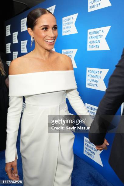 Meghan, Duchess of Sussex attends the 2022 Robert F. Kennedy Human Rights Ripple of Hope Gala at New York Hilton on December 06, 2022 in New York...
