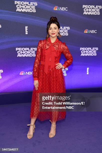 Pictured: Caterina Scorsone arrives to the 2022 People's Choice Awards held at the Barker Hangar on December 6, 2022 in Santa Monica, California. --