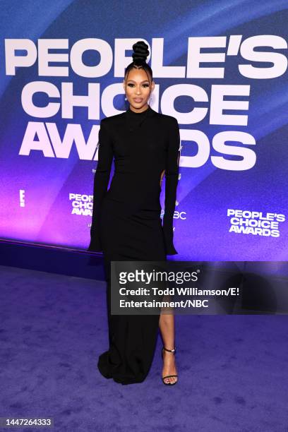 Pictured: Pretty Vee arrives to the 2022 People's Choice Awards held at the Barker Hangar on December 6, 2022 in Santa Monica, California. --