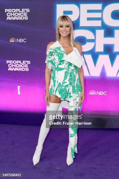 Heidi Klum attends the 2022 People's Choice Awards at Barker Hangar on December 06, 2022 in Santa Monica, California.