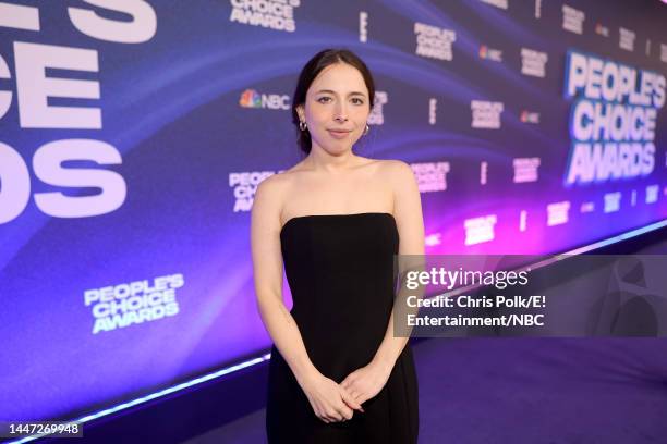 Pictured: Esther Povitsky arrives to the 2022 People's Choice Awards held at the Barker Hangar on December 6, 2022 in Santa Monica, California. --