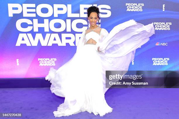 Michaela Jaé Rodriguez attends the 2022 People's Choice Awards at Barker Hangar on December 06, 2022 in Santa Monica, California.