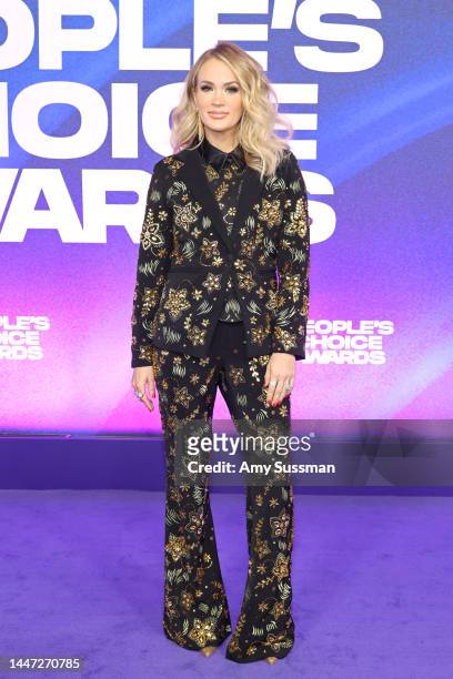Carrie Underwood attends the 2022 People's Choice Awards at Barker Hangar on December 06, 2022 in Santa Monica, California.