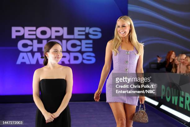 Pictured: Esther Povitsky and Nikki Glaser arrive to the 2022 People's Choice Awards held at the Barker Hangar on December 6, 2022 in Santa Monica,...