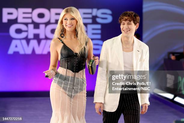 Pictured: Loren Gray and Ari Elkins arrive to the 2022 People's Choice Awards held at the Barker Hangar on December 6, 2022 in Santa Monica,...