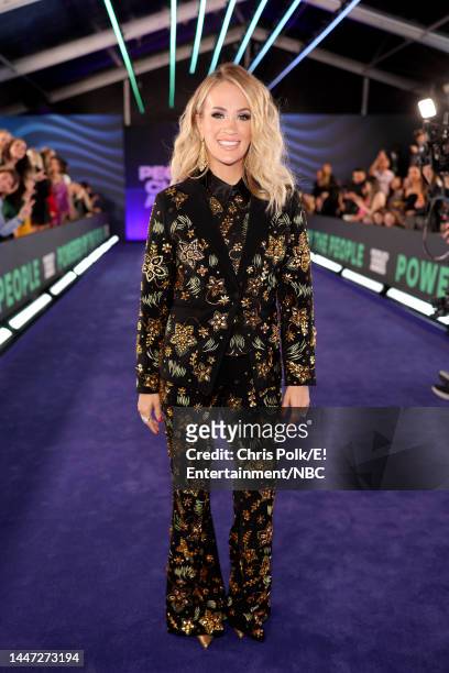 Pictured: Carrie Underwood arrives to the 2022 People's Choice Awards held at the Barker Hangar on December 6, 2022 in Santa Monica, California. --