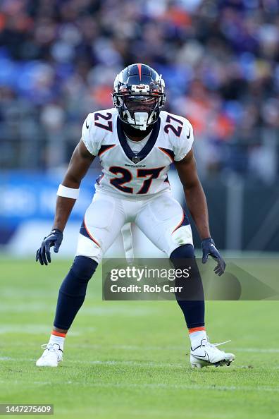 Damari Mathis Cornerback Damarri Mathis of the Denver Broncos lines up against the ...