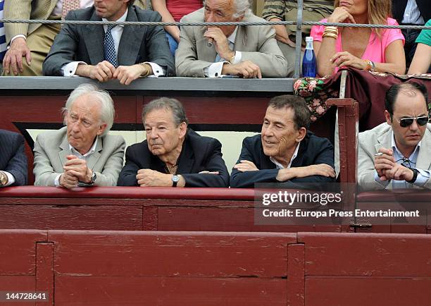 Albert Boadella and Fernando Sanchez Drago attend San Isidro Bullfight 2012 at Plaza de Toros de Las Ventas on May 17, 2012 in Madrid, Spain.