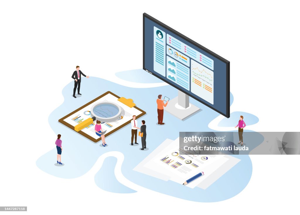 Case Discussion Vector Case Study Concept With Modern Isometric Or 3d Style High-Res Vector ...