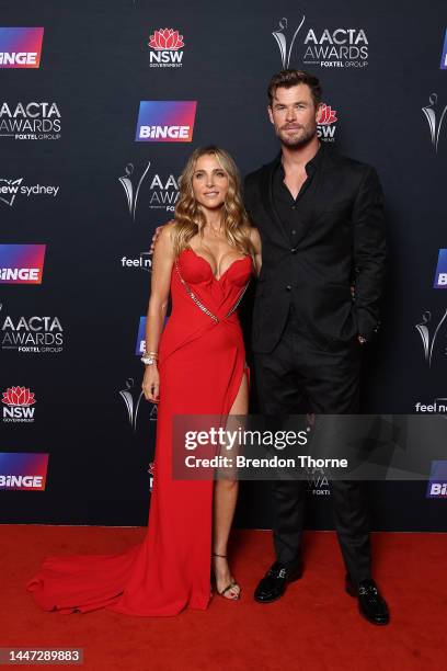 Elsa Pataky and Chris Hemsworth attend the 2022 AACTA Awards Presented By Foxtel Group at the Hordern on December 07, 2022 in Sydney, Australia. Emp