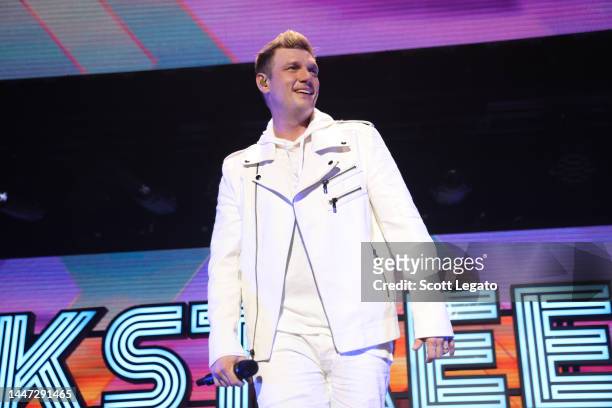 Nick Carter of the Backstreet Boys performs onstage during iHeartRadio Channel 95.5's Jingle Ball 2022 Presented by Capital One at Little Caesars...