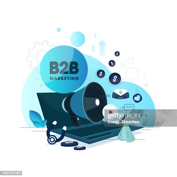 B2b Simple Graphics Digital B2b Marketing Strategies Concept High-Res Vector Graphic ...