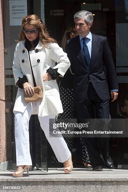 Adolfo Suarez Illana and Isabel Flores attend the wedding of Sonsoles Suarez, daughter of ex president of Spain Adolfo Suarez, and Paulo Wilson on...
