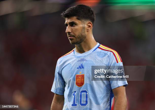 Marco Asensio of Spain during the FIFA World Cup Qatar 2022 Round of 16 match between Morocco and Spain at Education City Stadium on December 06,...