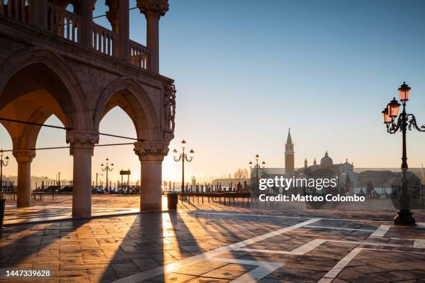 doges palace in st marks square, venice, italy - venezia bildbanksfoton och bilder