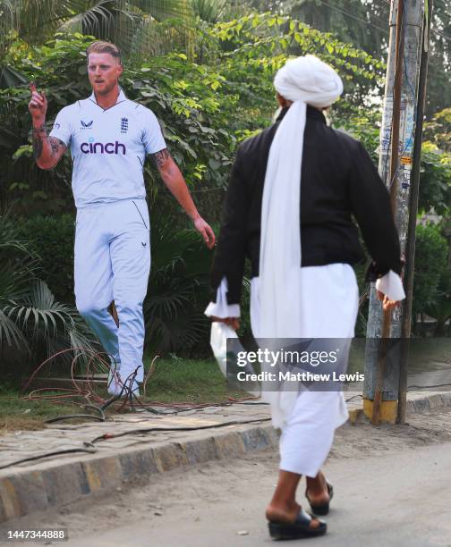 An image of Ben Stokes of England is seen ahead of the Second Test in Multan on December 07, 2022 in Multan, Pakistan.