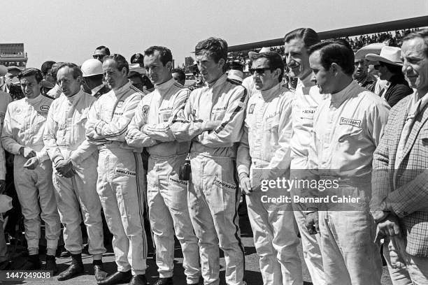 Jim Clark, John Surtees, Denny Hulme, Bob Bondurant, Jochen Rindt, Jackie Stewart,Graham Hill, Lorenzo Bandini, Innes Ireland, Grand Prix of Mexico,...