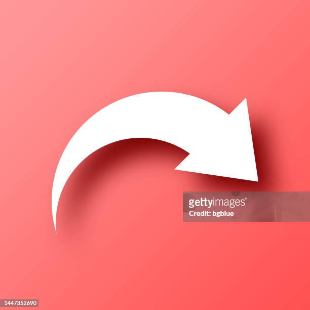 redo. icon on red background with shadow - following arrows stock illustrations