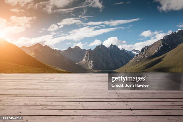 scenic view of mountain against sky - mountain range background stock pictures, royalty-free photos & images