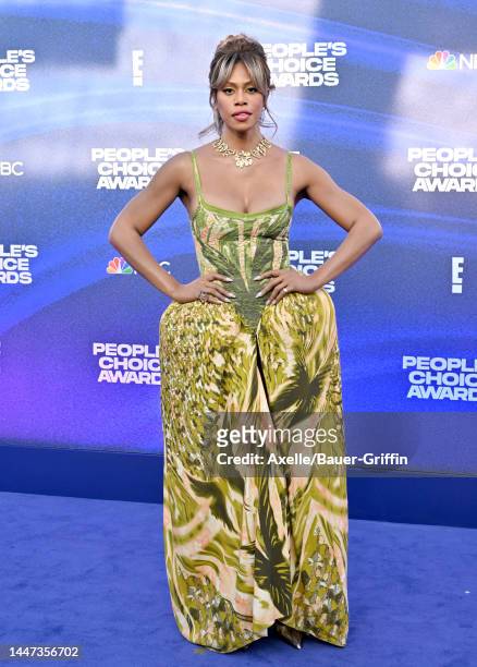 Laverne Cox attends the 2022 People's Choice Awards at Barker Hangar on December 06, 2022 in Santa Monica, California.