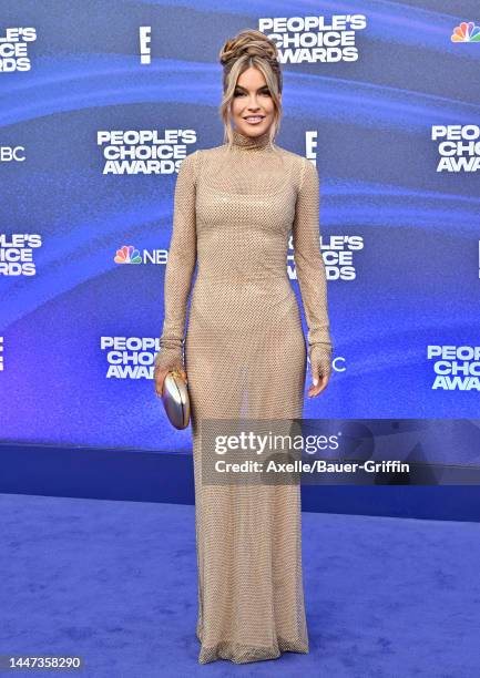 Chrishell Stause attends the 2022 People's Choice Awards at Barker Hangar on December 06, 2022 in Santa Monica, California.