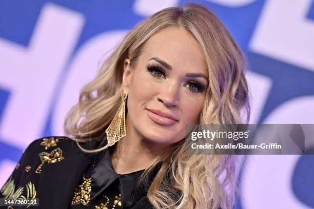 Carrie Underwood attends the 2022 People's Choice Awards at Barker Hangar on December 06, 2022 in Santa Monica, California.