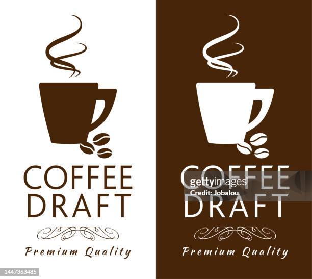 stockillustraties, clipart, cartoons en iconen met coffee cup espresso symbol design template - café au lait