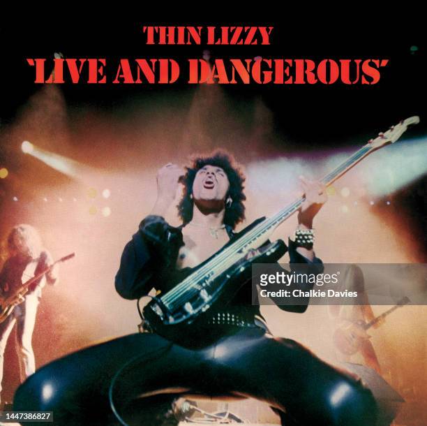 The cover of the double album 'Live And Dangerous', by Irish rock band, Thin Lizzy, released in June 1978. The photo on the sleeve features bassist,...