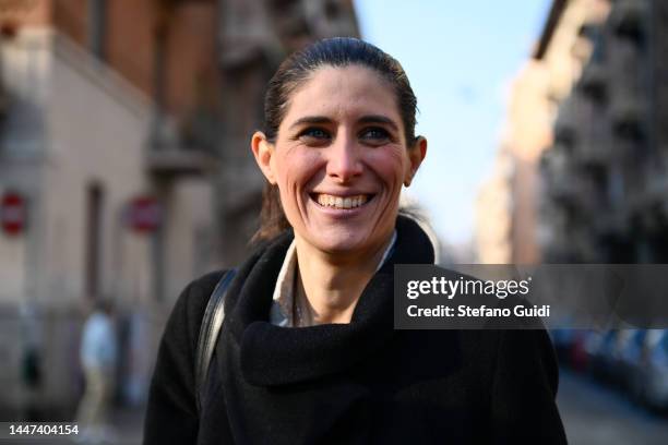 Chiara Appendino, Member of the Italian Republic for the 5 Star Movement attends Giuseppe Conte leader of Movimento 5 Stelle for visits the citizens...